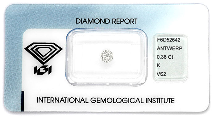 Foto 1 - Diamant 0,38ct Brillant Zertifikat von IGI, Top Cape VS, D6637