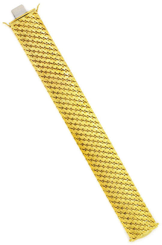 Foto 4 - Design-Gold-Armband Gravurmuster in massiv 14K Gelbgold, K2171