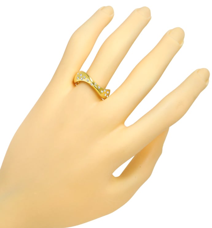 Foto 4 - Toller Designer-Diamant-Ring mit 0,21ct in 14K Gelbgold, R6490